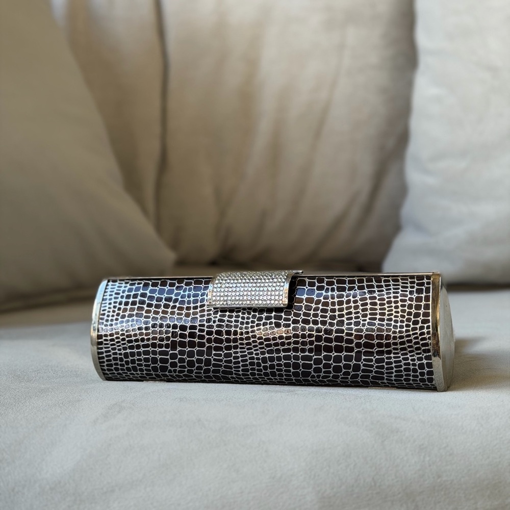 Elegant Black and Silver Clutch